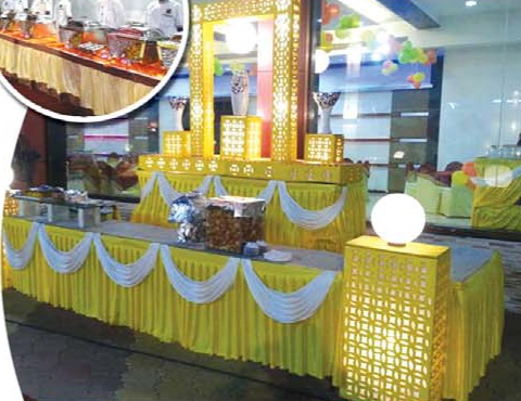Golden Light Buffet Counters